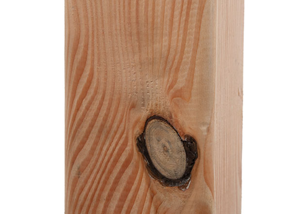 Brett aus Douglasienholz mit Astbildung