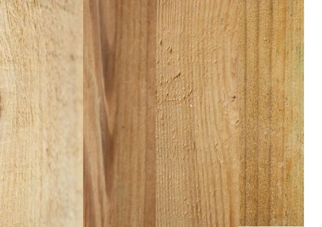 Sichtbare Farbunterschiede in Holzbrett