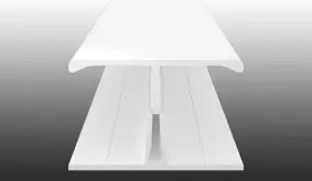 2-teiliges H-Profil aus wetterfestem PVC-Kunststoff zum Verbinden zweier Kunststoffpaneele