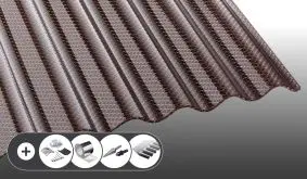 Acryl Wellplatten mit Wabenstruktur - Bronze im Set