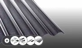 Acryl Wellplatten mit Wabenstruktur - Lichtgrau im Set