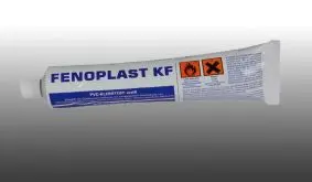 Kontaktkleber für Hart-PVC-Teile. Nur im Freien verwenden!