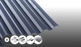 Polycarbonat Wellplatten - Dunkelgrau im Set