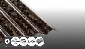 Polycarbonat Wellplatten mit Wabenstruktur - Bronze im Set