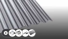 Polycarbonat Wellplatten mit Wabenstruktur - Glasklar im Set