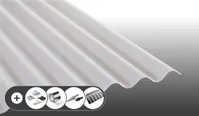 Polycarbonat Wellplatten mit Wabenstruktur - Sonnenreflektierend im Set