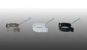 Die Rohrschellen für HT 90 Dachrinnen sind in pressblank oder weiß/anthrazit pulverbeschichtet erhältlich. Mit Ihnen werden die Fallrohre am Mauer- oder Ständerwerk dauerhaft befestigt.