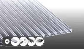 Acryl Stegplatte - 16 / 32 mm - Glasklar im Set