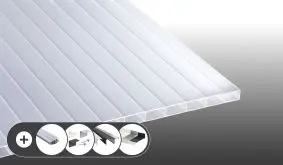 Acryl Stegplatte - 16 / 32 mm - Weiß-Opal im Set