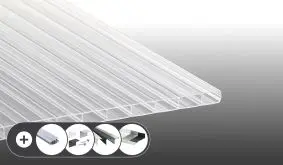 Polycarbonat Stegplatte - 16 / 32 mm - Anti-Hagel - Weiß-Opal im Set