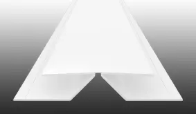 Flexibles Eckprofil zur leichten Montage von PVC-Paneelen über Eck - UV-beständiger PVC-Kunststoff in 5 Dekoren.