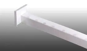 Das weiße Inneneckstück für Heering 9 mm Winkelprofile hat eine Länge von 500 - Zuschnitte müssen bauseits erfolgen