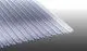Die glasklare Stegplatte aus Polycarbonat ist extrem hagelfest und einmalig biegefest. Erhältlich in den Breiten 980 mm und 1200 mm. Die Länge reicht bis zu 7000 mm.