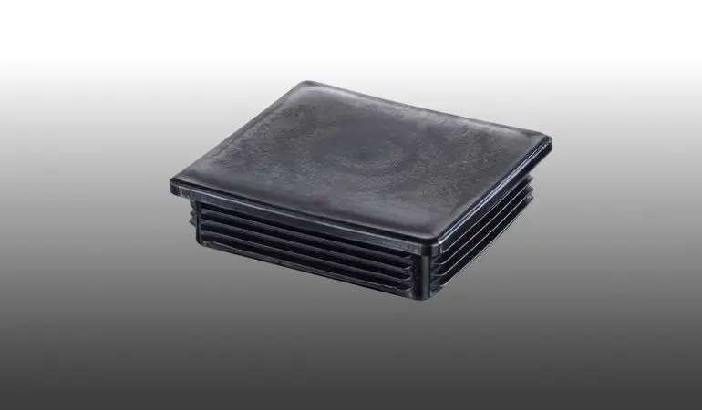 Schwarze 11 x 11 cm Abdeckkappe für Alu-Stützpfosten. Verhindert das Verrutschen des Pfostens
