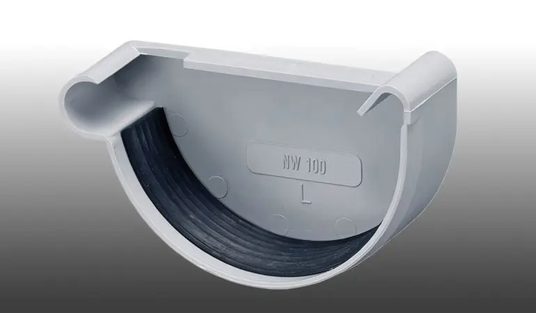 Inefa Dachrinnen-Endstück für eine linksseitige Montage