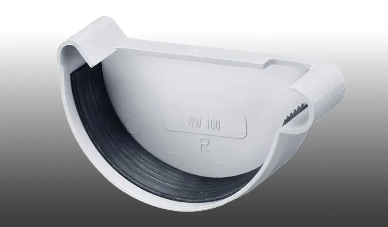 Das Inefa Dachrinnen-Endstück für NW 100 Rinnen