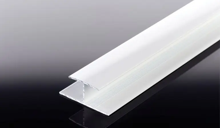 Alu H-Profile für Kömapan Nut- und Feder-Massivprofile sind bei meinbaustoffversand.de in den Farben Weiß und Braun erhältlich. Kauf auf Rechnung ist möglich