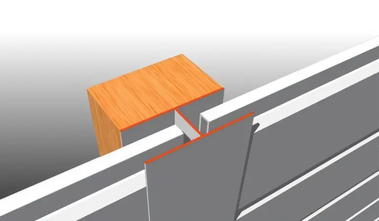 Das 17 mm H-Profil verbindet und stabilisiert PVC-Paneele in den Stoßfugen. Das Produkt ist witterungs- und UV-beständig