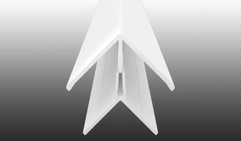 Unverrottbares Eckprofil aus pflegeleichtem PVC-Kunststoff - 2-teiliges Klicksystem zur einfachen Montage