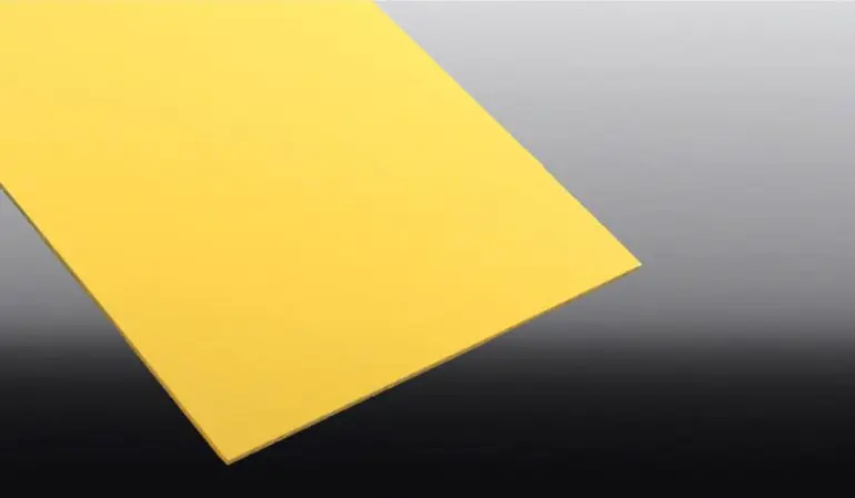 PVC Hartschaumplatte gelb  - Kunststoffplatten nach Ihrem Maß
