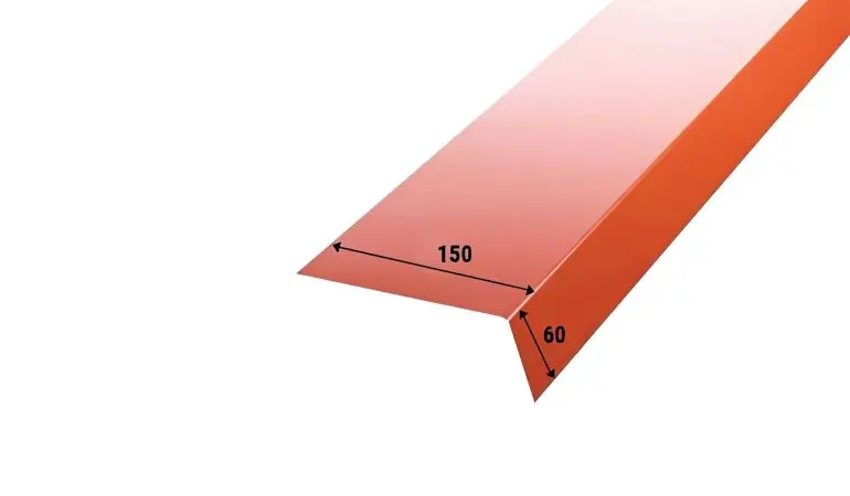 Der lange Schenkel des Nackenblechs mit 150 mm, der kurze schenkel ist 60 mm lang.