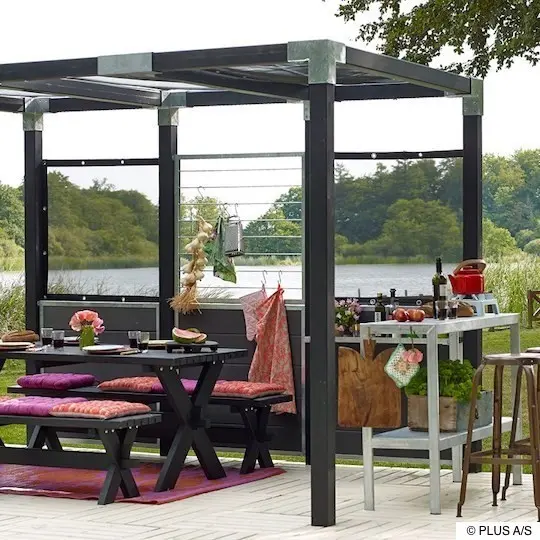 Pergola als freistehende Terrassenüberdachung