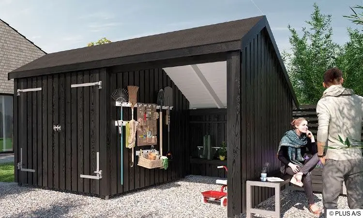 Multi-Gartenhaus, 2 Module, mit Doppeltür