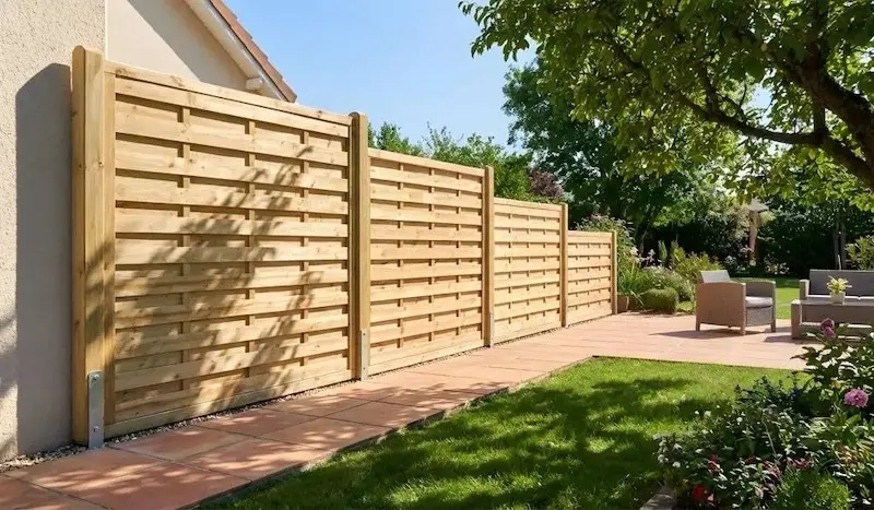 Effektiver Sichtschutz: Lamellenzaun aus Kiefer