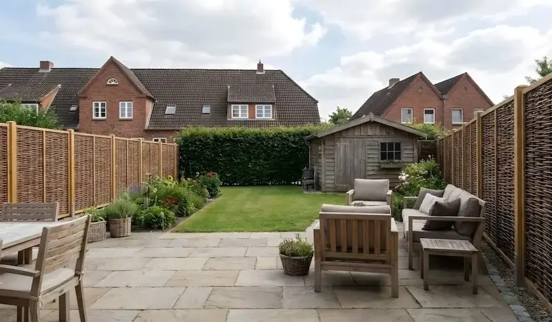 Natürlich schön: Rustikaler Sichtschutzzaun aus Weide