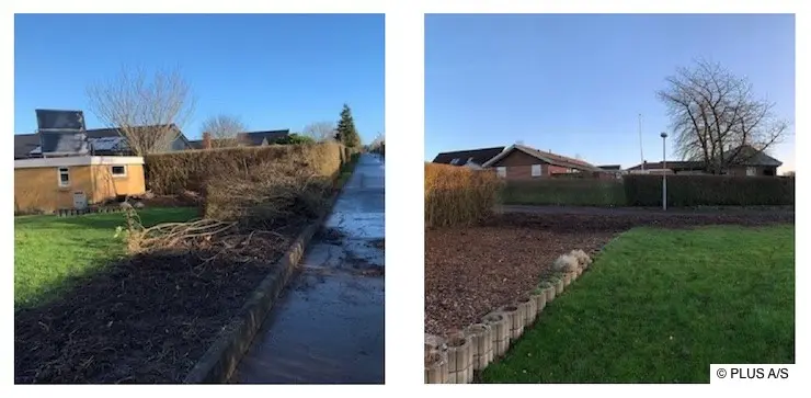 Die Vorbereitungen für den Aufbau des Sichtschutzzauns sind fast abgeschlossen