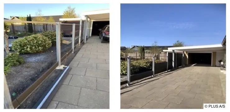 Nach und nach werden die Nut- und Feder-Profile in den Rahmen eingeführt