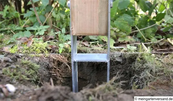 Anfangspfosten einsetzen